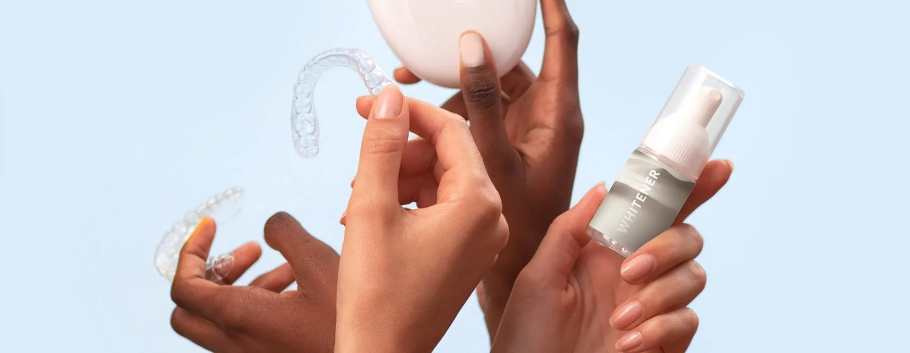 Whitening products and an Invisalign aligners