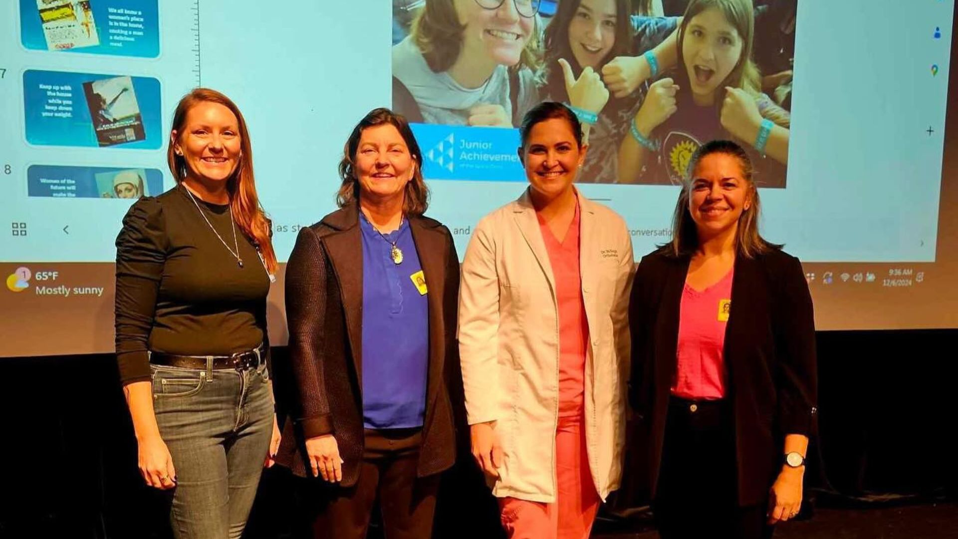 orthodontist gives lecture at satellite high